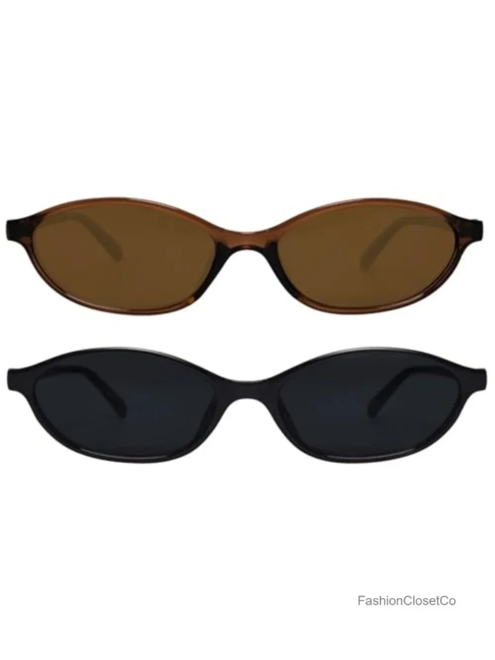 Retro Oval Cat Eye Sunglasses 90s Style UV Protection Lightweight